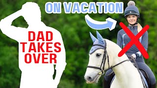 DAD TAKES OVER THE HORSES  MY CHANNEL [upl. by Didi]