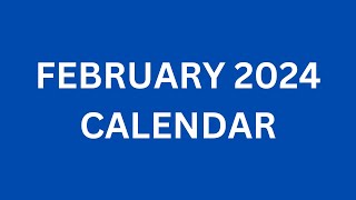 February 2024 Calendar with Holidays in USA UK India Canada Australia  February 2024 Holidays [upl. by Anemolihp419]