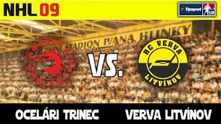 NHL09  Verva Litvínov  HC Oceláři Třinec [upl. by Frederico]