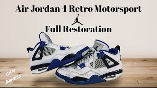 How to restore Jordan 4 motorsport in full detail‼️ [upl. by Aenotna]