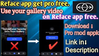 Get pro free Reaface। Use your gallery video on Reface app free।Reface changing editing [upl. by Nref154]