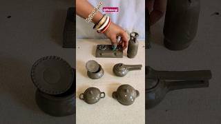 Miniature Clay Cookware Making shorts [upl. by Haase664]