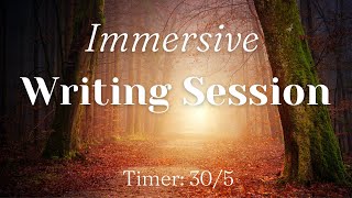 Immersive Writing Session in an enchanted forest ambience  music PomodoroTimer 305 [upl. by Tristam]