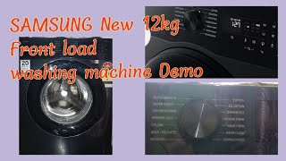 SAMSUNG New WW12DG5B24AB 12kg front load washing machine Demo Kannada [upl. by Uriah]