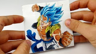 TUTORIAL Gogeta Transformations Endless card DIY Gift [upl. by Lahtnero]