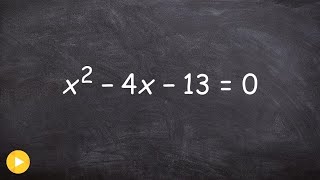 Solving a quadratic by completing the square [upl. by Mozart]