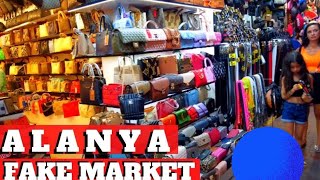 ALANYA FAKE MARKET  ANTALYA TURKEY TRAVEL  ALANYA SHOPPİNG 4K [upl. by Anilef]