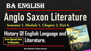 Anglo Saxon Literature  History Of English Language And Literature  BA English  S1M1C1P6 [upl. by Kezer]