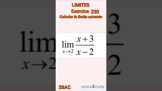 Exercice 230 Limites 2BAC Maths [upl. by Ahseneuq]