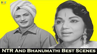 NTR And Bhanumathi Back To Back Scenes Old  Thodu Needa Movie  SV Ranga Rao [upl. by Inail306]