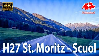 🇨🇭 St Moritz to Scuol  driving in Switzerland [upl. by Bittencourt]