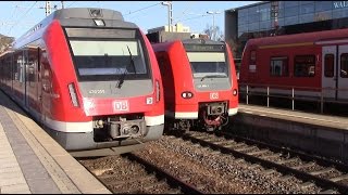 Herrenberg  SBahn Stuttgart mit ET 423  ET 430  ET 425  BR 181  RegioShuttle DB HzL [upl. by Lonni]