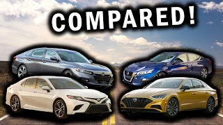 2020 Hyundai Sonata vs 2020 Honda Accord vs 2020 Toyota Camry vs 2020 Nissan Altima [upl. by Handy532]