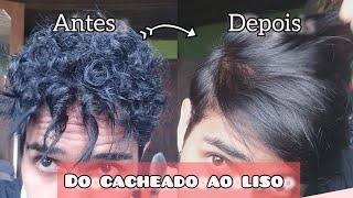 Progressiva masculina como alisar o cabelo em casa  plastica de cacau [upl. by Siseneg]