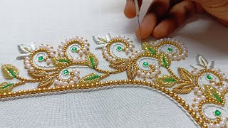 Latest blouse designs  blouse back design  aariembroidery20 [upl. by Nova]