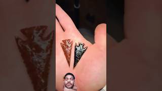 Making a Red Obsidian Arrowhead obsidian survival bushcraft knife shorts [upl. by Imit]