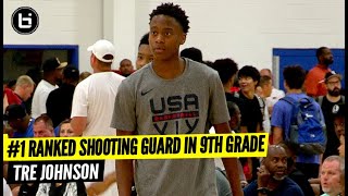 The 1 Ranked Shooing Guard In 9th Grade Tre Johnson [upl. by Ahcim]