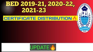 Bed Certificate Distribution🔥  Bsaeu  Update🔥 [upl. by Alexandro]