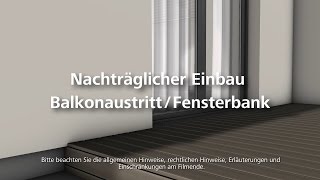 Balkonaustritt bzw Fensterbank einbauen  Wärmedämmung  WDVS  FassadendämmungVerarbeitung [upl. by Riva]