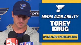 Torey Krug comments on seasonending ankle surgery [upl. by Schulein]