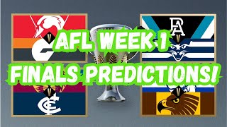 AFL Finals series Week 1 predictions [upl. by Tekcirk562]