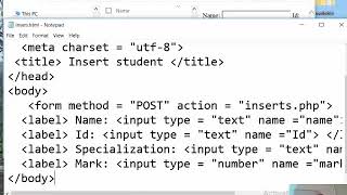 Insert example HTML CSS PHP PhpMyadmin Mysql Lecture in Arabic Language [upl. by Einnij264]