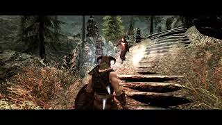 Skyrim SE Battles  Serana vs The Dragonborn [upl. by Kohcztiy592]