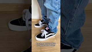 Onfeet Vans Knu Skool Black True White sneakers vans onfeet unboxing [upl. by Senalda]