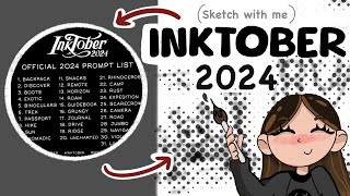 INKTOBER 2024  Sketch Ideas with Me  OFFICIAL LIST [upl. by Reffinej]