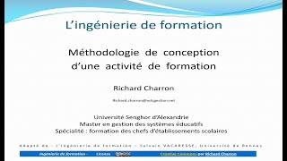 Ingénierie de formation  Partie 1 [upl. by Klug]