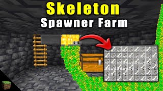 EASIEST 120 Skeleton Spawner Farm for Minecraft Bedrock [upl. by Risley]