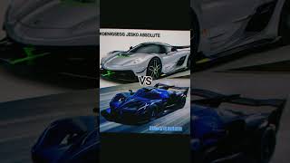 KOENIGSEGG JESKO🙀 ABSOLUTE VS BUGATTI BOLIDE 😎🤑😘🏎 shorts carcomparison [upl. by Hairahcaz]