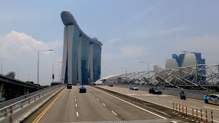 Orchard to Marina Bay Sands  Bus  Singapore 4k [upl. by Alleon731]