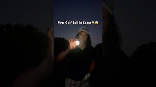 First Golf Ball In Space🪐😱 golf goldenhollield [upl. by Aned]