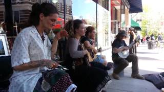 Bad Creek Bandits amp Abby busking Asheville Street [upl. by Toblat]