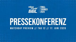 RELIVE  Viertelfinale III  IV  Preview Pressekonferenz  easyCredit BBL Finalturnier 2020 [upl. by Ayouqat]