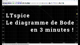 Le DIAGRAMME DE BODE sur LTspice vidéo 3 [upl. by Anilehcim]