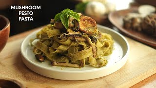 Easy Mushroom Pesto Pasta Recipe [upl. by Hebrew]