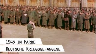 Deutsche Kriegsgefangene 1945 in Farbe [upl. by Nesmat]