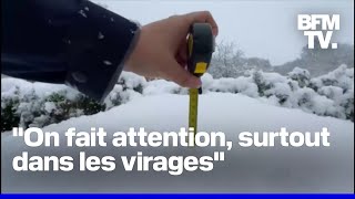 LE GRAND ANGLE  Neige et verglas la tempête Caetano traverse la France [upl. by Yrtnej]