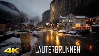 Lauterbrunnen Switzerland A Fairytale Christmas Village 4K 60p [upl. by Laon155]