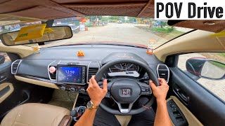 2023 Honda City V CVT POV Drive  4K POV Test Drive Binaural Audio  GoPro HERO 11 [upl. by Tildi]