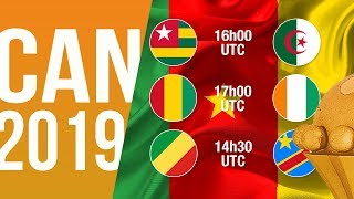 Eliminatoires CAN 2019  Programme de la 5ème journée [upl. by Eiramnwad]