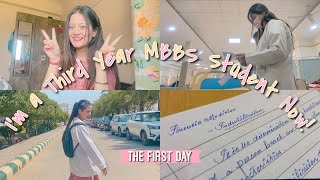 A Realistic First Day Of Third Year MBBS 🩺💕 [upl. by Pepita413]