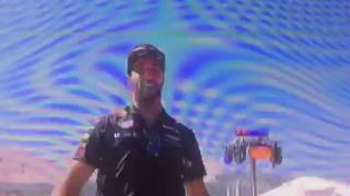 Ricciardo Throws Natalie Pinkham in Pool During Interview Monaco 2017 [upl. by Eolcin101]