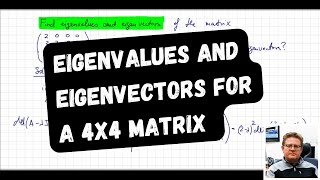 Eigenvalues and eigenvectors of a 4x4 matrix a master solution [upl. by Bunow113]