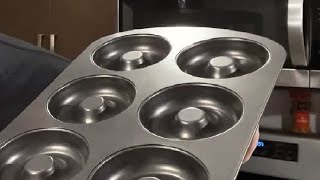 Wilton Non Stick 6 Cavity Donut Baking Pans Review [upl. by Leba]