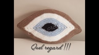 TUTO crochet  Comment faire un coussin oeil  facile et toute taille au crochet [upl. by Burt705]