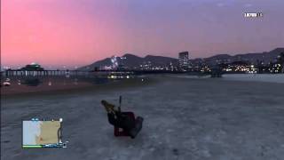 GTA V Online 1vs1 con Marksman y Francotirador Pesado en la Playa [upl. by Ylrehc958]