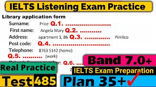 IELTS Listening Practice Test 2024 with Answers Real Exam  485 [upl. by Ruella366]